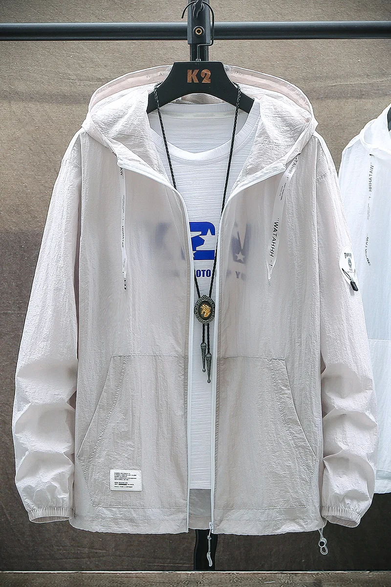 

Ice Silk Sunscreen Clothing Men's Summer 2021 New Sunscreen Clothing Ultra-thin Breathable Outdoor Skin Clothing Tide Brand Jack