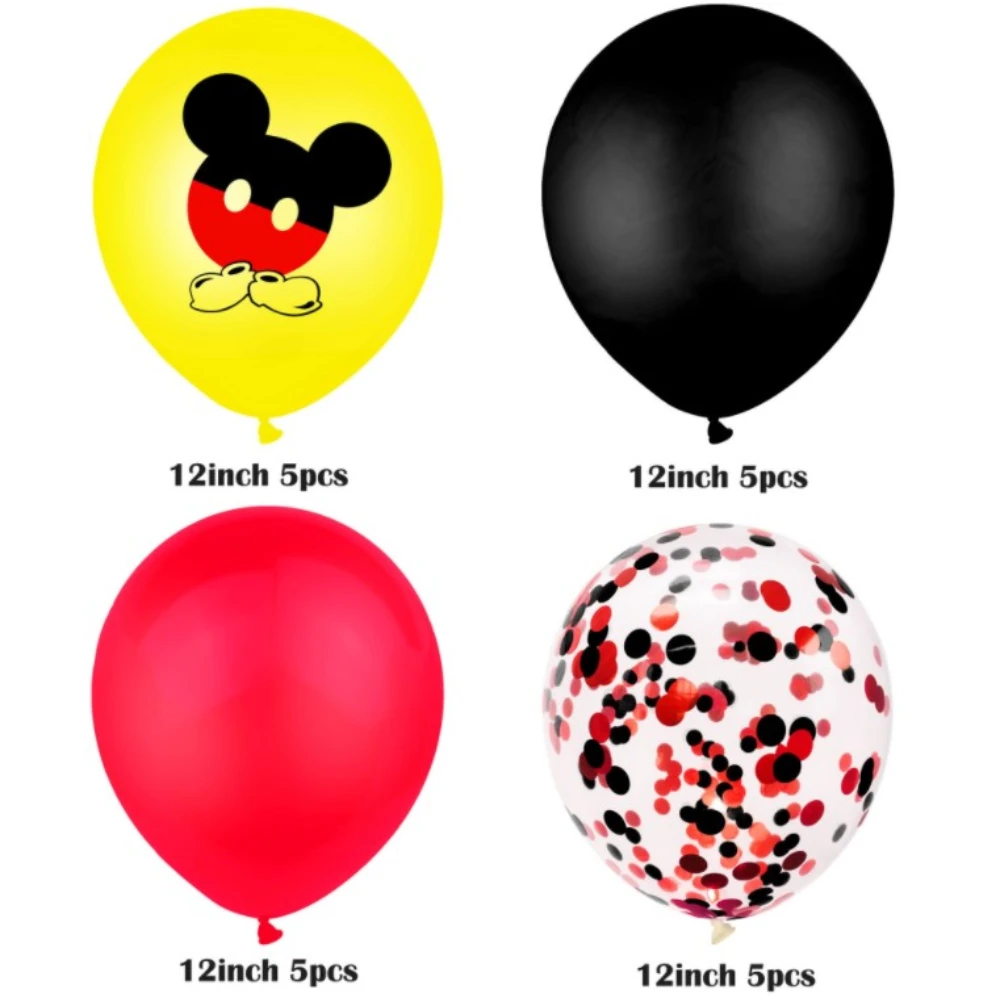 

12inch Mickey Minnie Latex Balloon Children's Birthday Party Dress Up Confetti Balloons for Baby Shower Wedding Decoration Props
