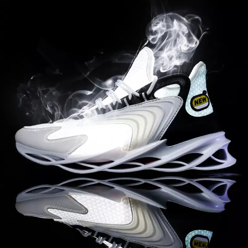 Мужская Легкая беговая Обувь с лезвием ударопрочные дышащие мужские кроссовки