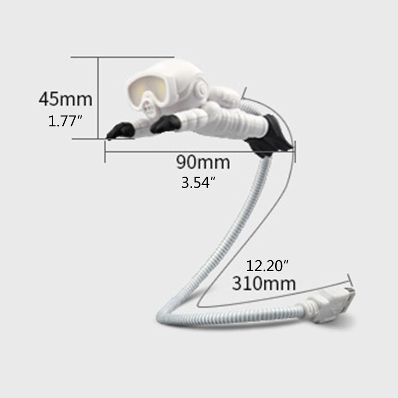 

Creative Diver Usb Night Light Keyboard LED Light Up Toy Bedside Lamp Q39D