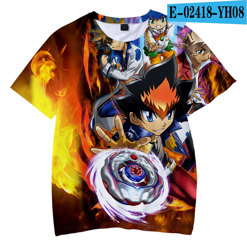 3D Детская футболка Повседневная футболка Beyblade Burst Evolution 3D футболка с короткими рукавами для мальчиков и девочек летняя детская одежда в стиле Харадзюку - Цвет: 3D