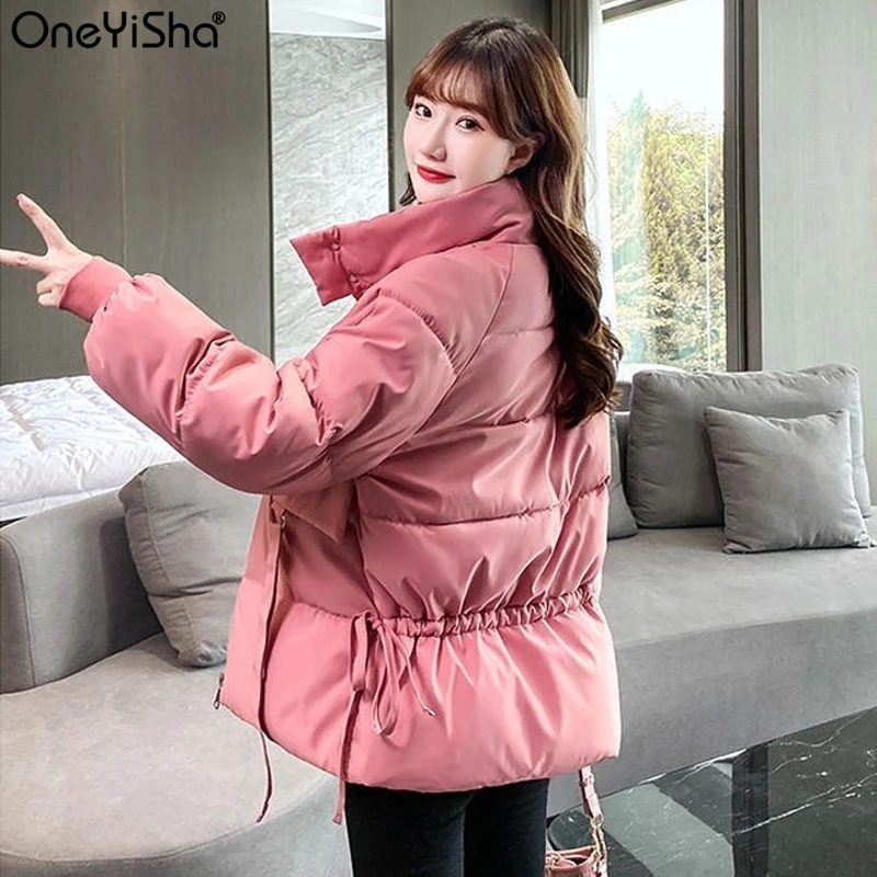 2020 короткие женские куртки с воротником-стойкой толстая зимняя женская парка