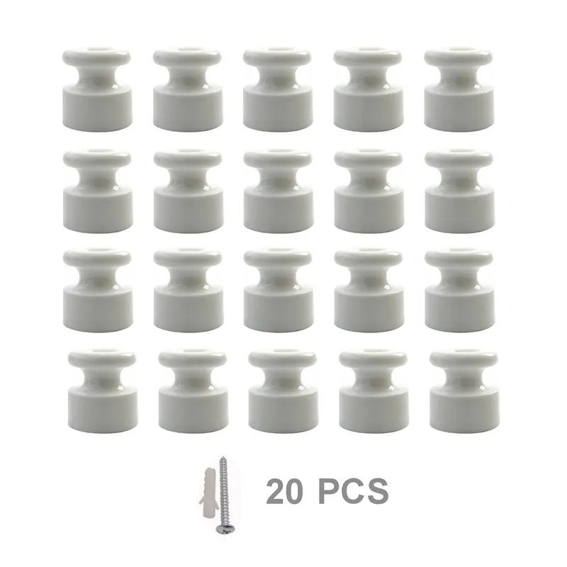 Isolador de Manilha de Porcelana Isolador de 20 Lâminas para Fiação Retrô