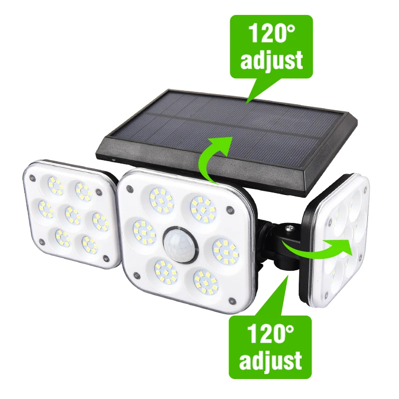 

Outdoor Waterproof Street Light Landscape Illumination Body Sensitive Solar LED Wall Lamp Adjustable Lantern Garden Lighting