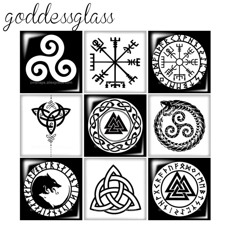 Подросток символ волка Трискеле Трискелион Эллисон квадрат 10 шт. 12 мм/20 мм/25 мм