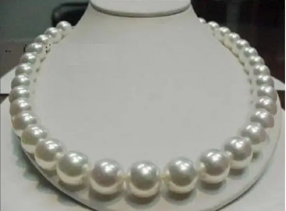 

HOT AAA++ RARE WHITE 9-10MM SOUTH SEA PEARLS NECKLACE 18" 14K