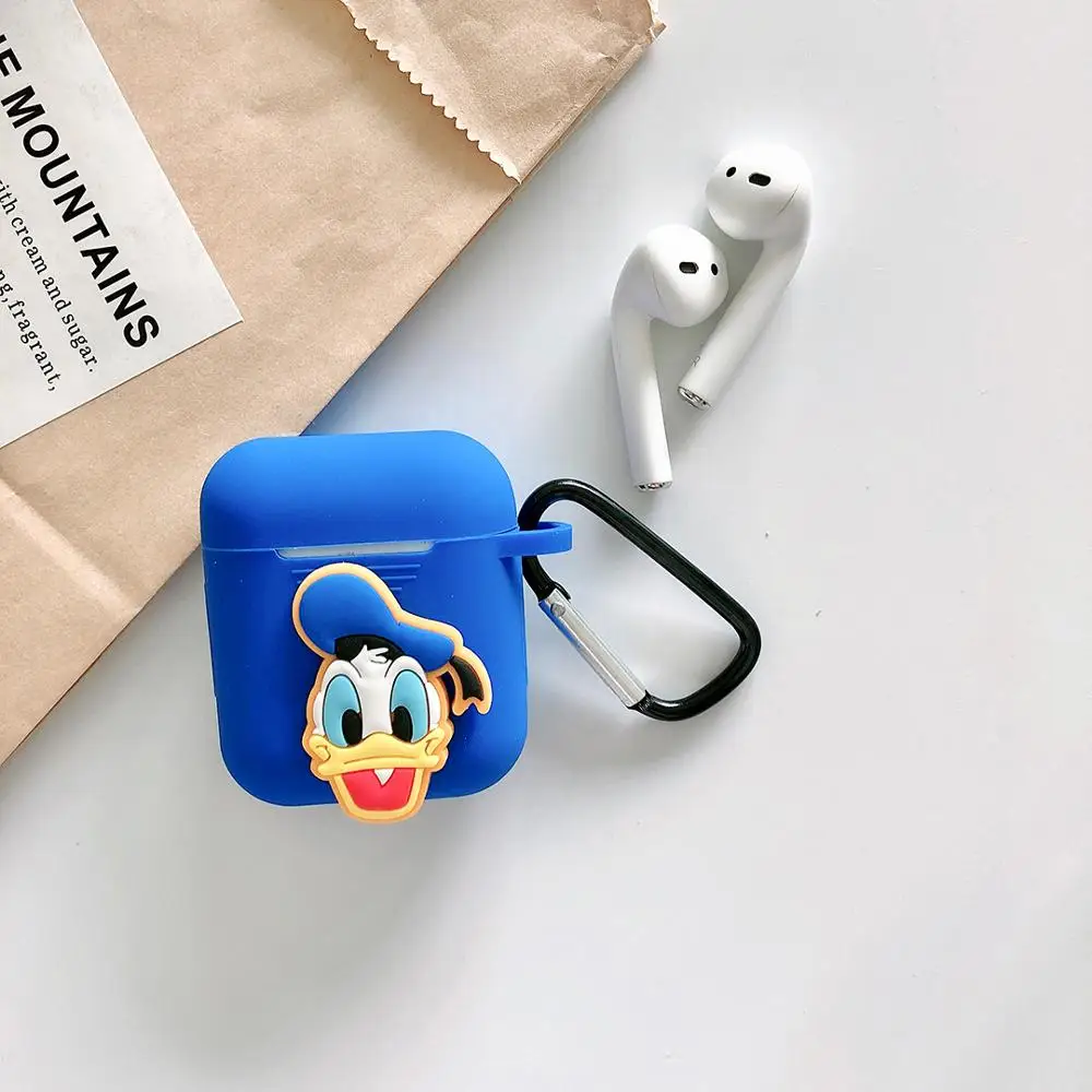 GOOYIYO силиконовый чехол с Минни для Airpods 1 2 Bluetooth наушники зарядным устройством