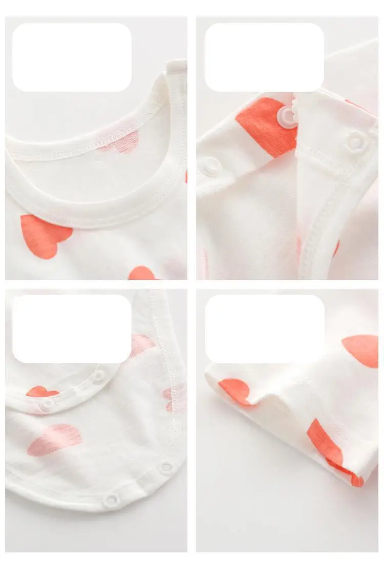 

Newborn Baby Summer Short Sleeved Bodysuit Summer Thin Cotton One-piece Triangle Bag Fart Clothes For Boy Girl Twin Baby Clothes