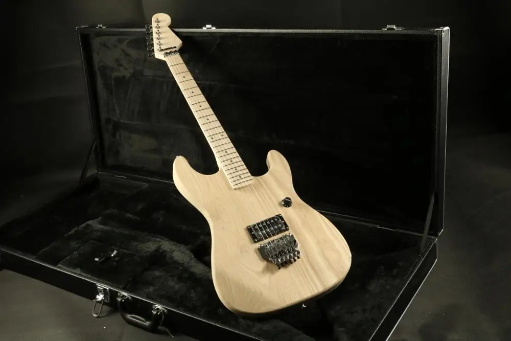 Высококачественный Char-01 Разобранная гитара комплект клен шеи тополя тела diy Гитарный комплект тремоло мост Гитарный комплект