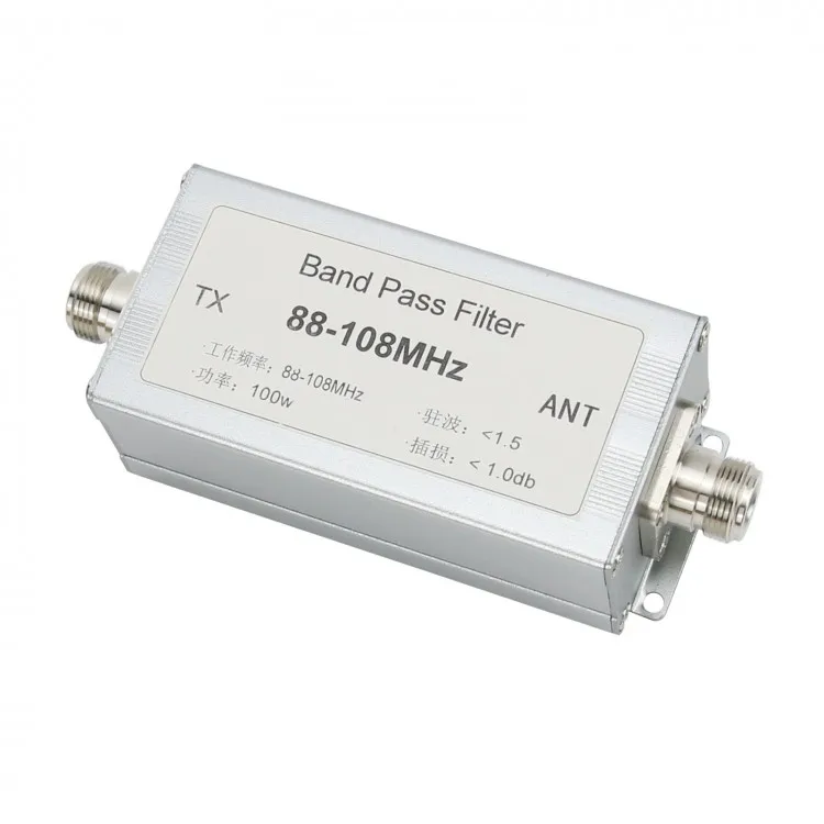 

Anti-Interference High Receiving Sensitivity 100W Band Pass Filter BPF 88-108MHz Bandpass Filter