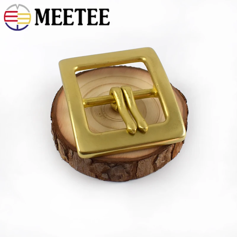 Meetee 1 шт. 40 мм мужские пряжки для ремня крепкая латунная двойная Пряжка 37 38 поясные
