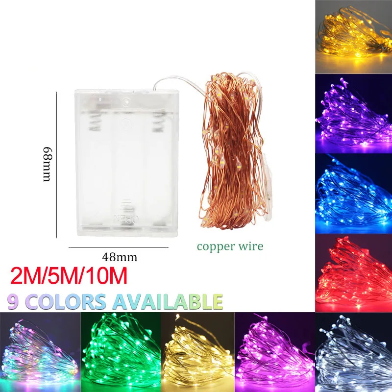 10-100 LEDs Cork Shaped LED String Copper Wire Holiday Outdoor Fairy Lights For Christmas Party Wedding Decoration | Лампы и освещение