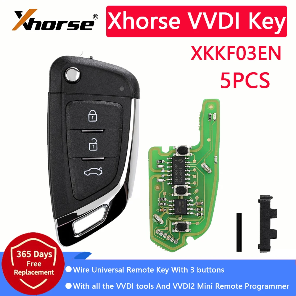 

5pcs/lot Xhorse Universal Remote Key Fob Knife Style XKKF03EN for VVDI Key Tool