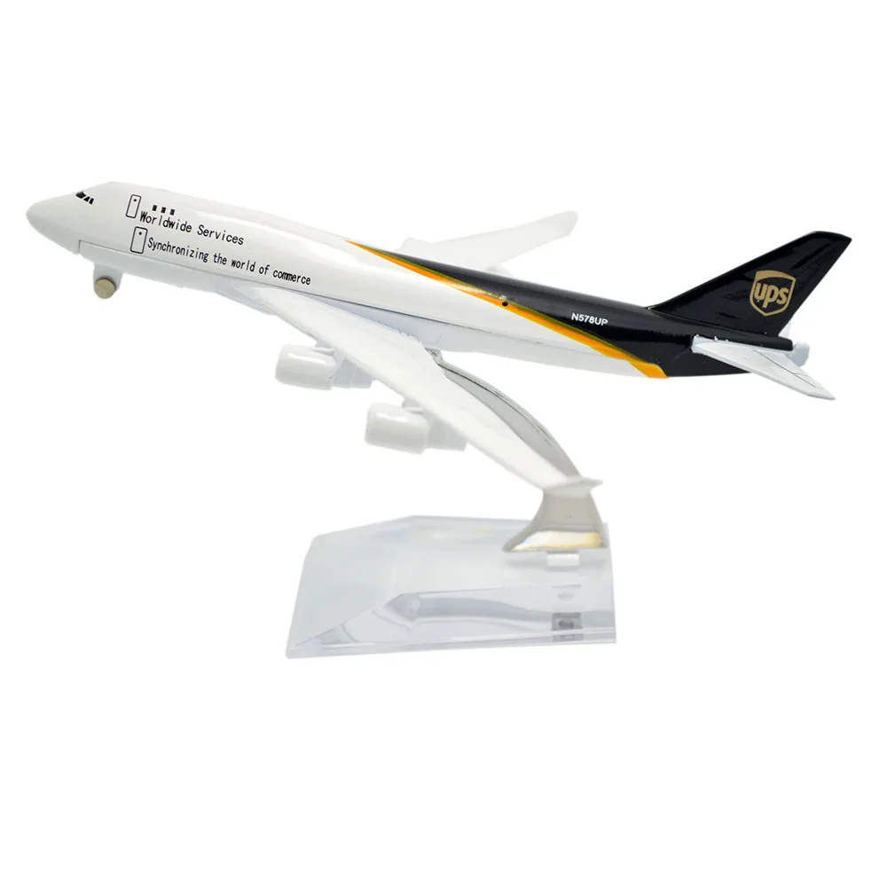 Династия Тан (TM) 1:400 16 см Боинг 747-400 UPS Экспресс металлическая модель самолета