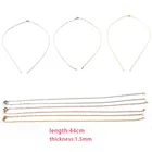 5 шт. 316L нержавеющая сталь 1,5 мм ширина 42 см 44 см золото розовое золото Роло звено цепь подходит DIY кулон ожерелье ювелирных изделий Ремесла