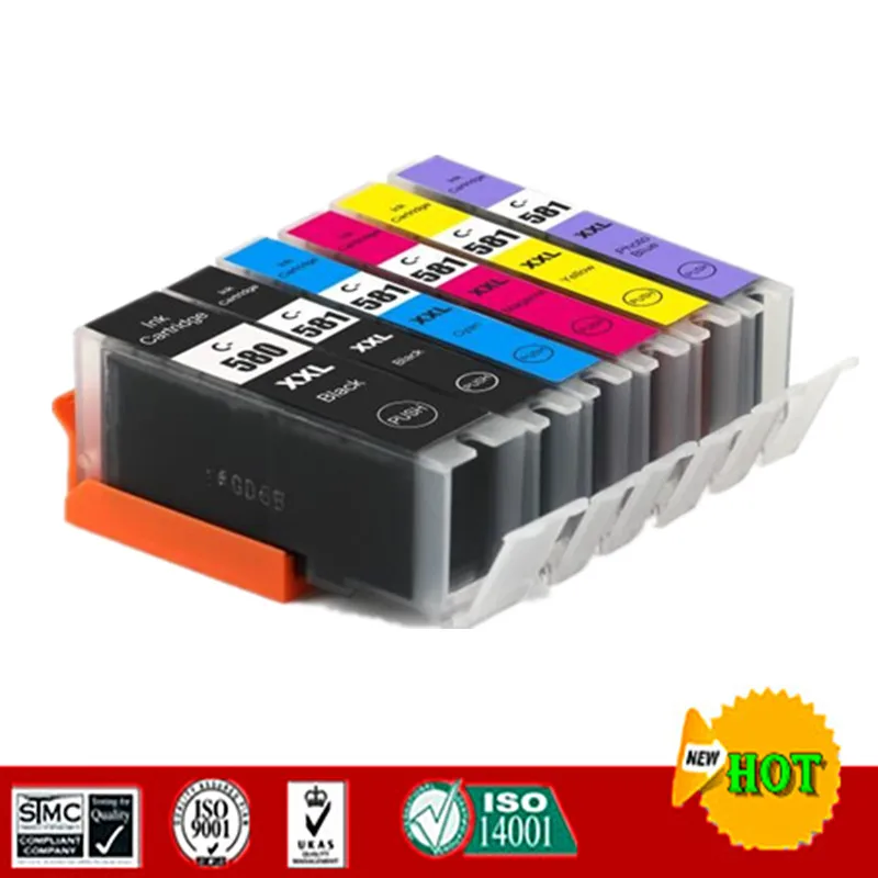 Совместимый картридж с чернилами для Φ PGI580 CLI581 подходит Canon PIXMA TS9150/TS9155/TS8150/TS8151/TS8152