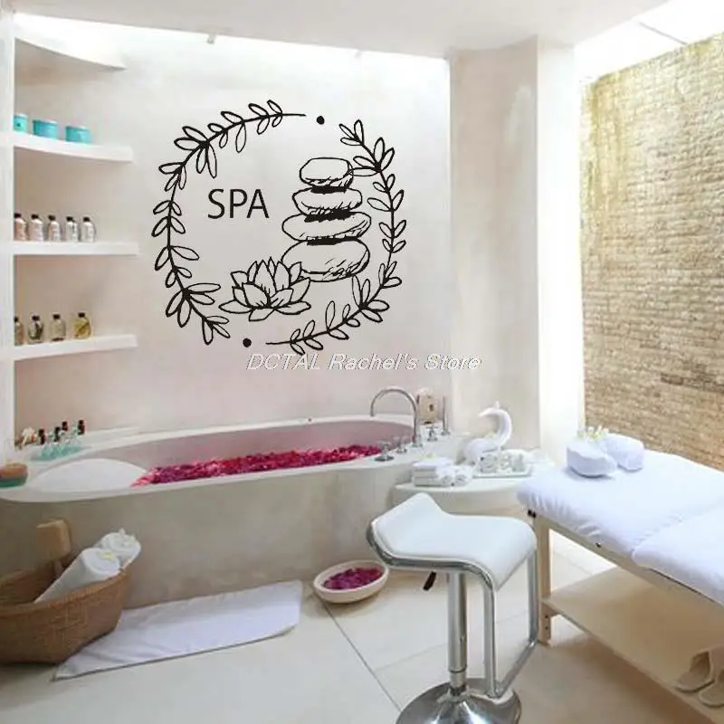 Спа Wellness Стикер Салон Красоты Сексуальная Девушка Наклейка Плакаты Виниловые