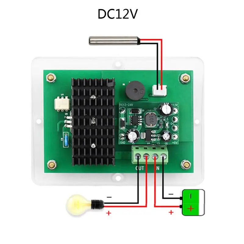 XH-W1621 DC12V/AC220V Digital Thermostat PID Constant Temperature Controller for Incubation Heating Plate with LCD Display | Инструменты