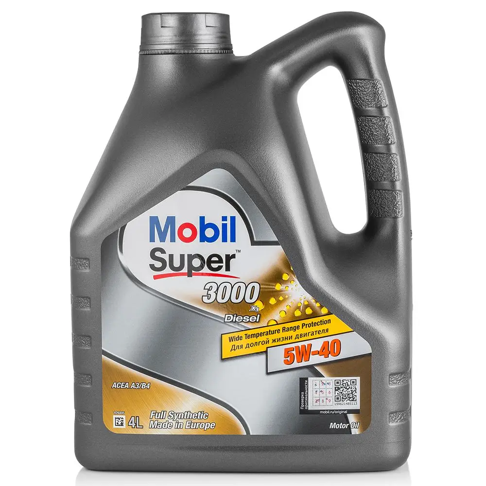 Моторное масло MOBIL SUPER 3000 X1 DIESEL 5W40 4L (152572)|Моторное масло| |