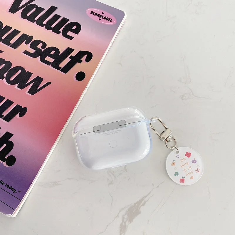 

Simple and Cute Literary Flowers Suitable for AirPods1/2/Pro3 Bluetooth Headset Transparent Anti-fall Protective Cover Wholesale