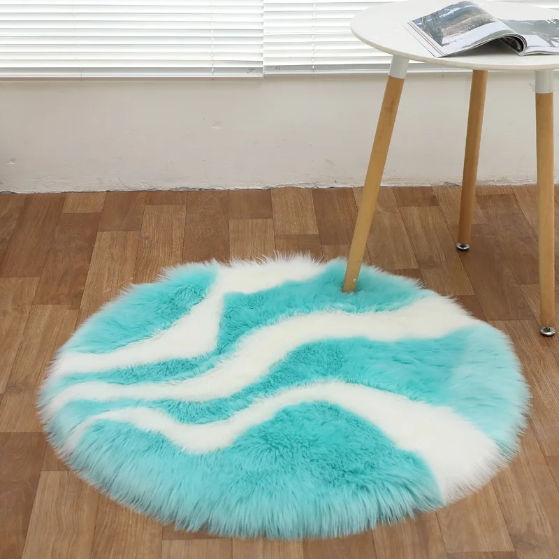 Nodic Стиль удлиненном плюше Ковер мягкий лохматый ковер шерстяной как коврик