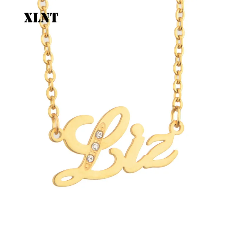 

XLNT Liz Name Necklace Custom Name Necklace Personalized Name Choker Necklace Any Name Jewelry Gift for Her Mothers Day Gift