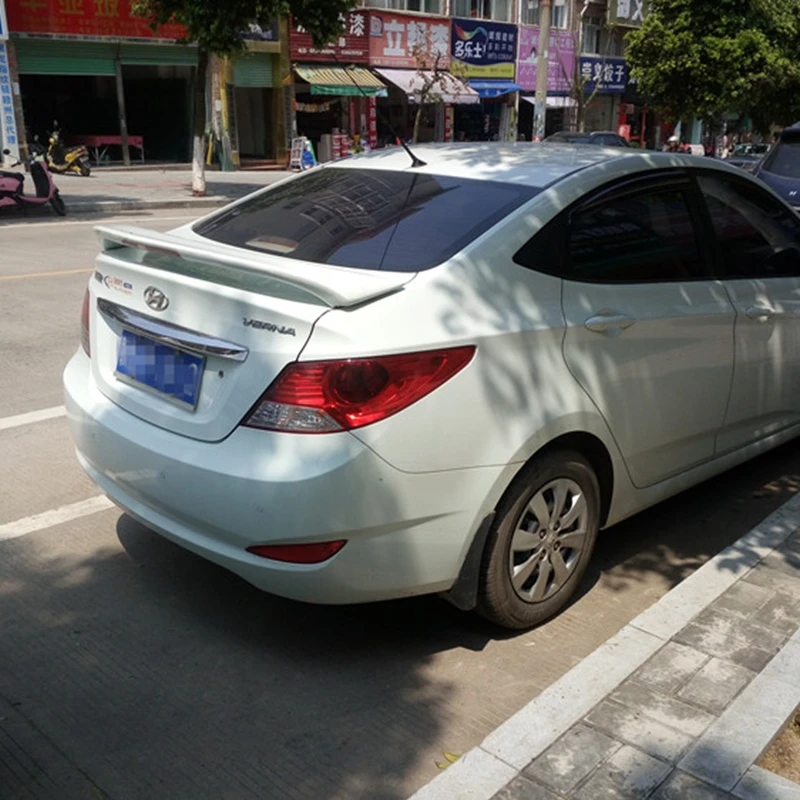 

Спойлер для Hyundai Verna accent, спойлер из АБС-материала для заднего крыла автомобиля, задний спойлер грунтового цвета для Hyundai Verna 2010-2013