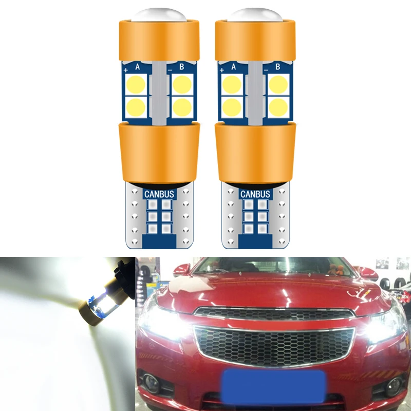 2 шт. Автомобильные светодиодные лампы T10 W5W Samsung для Chevrolet Cruze Aveo Captiva Lacetti Sail Sonic Camaro