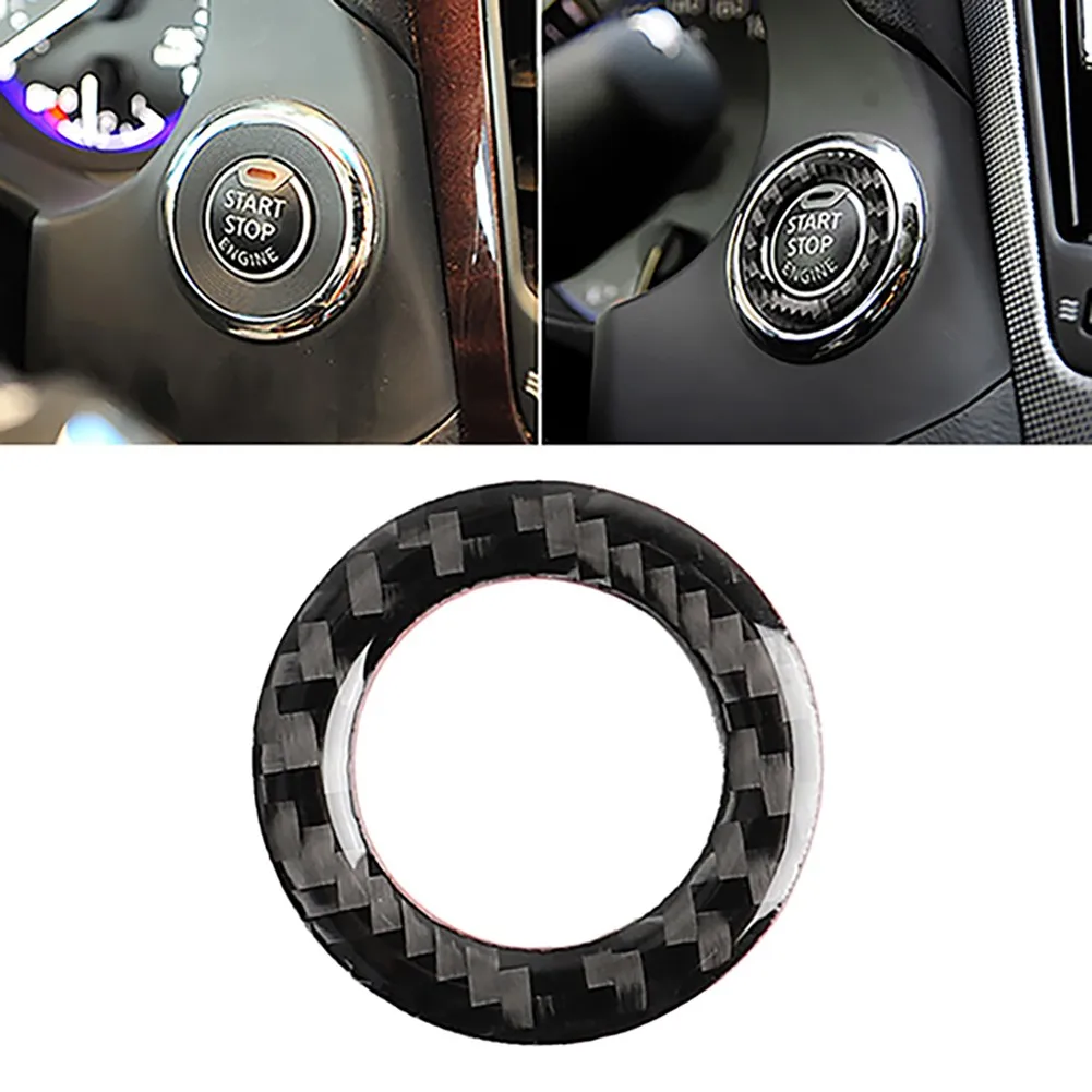 

1PC Car Start Stop Engine Switch Button Cover Ring Sticker Decal For Infiniti Q50 Q60 2014-2019 Auto Accessories