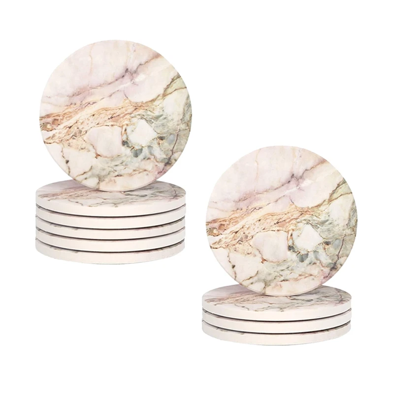 

Подставки под мрамор, Набор круглых абсорбирующих подставок под камень с керамическим камнем и пробковым основанием для различных чашек