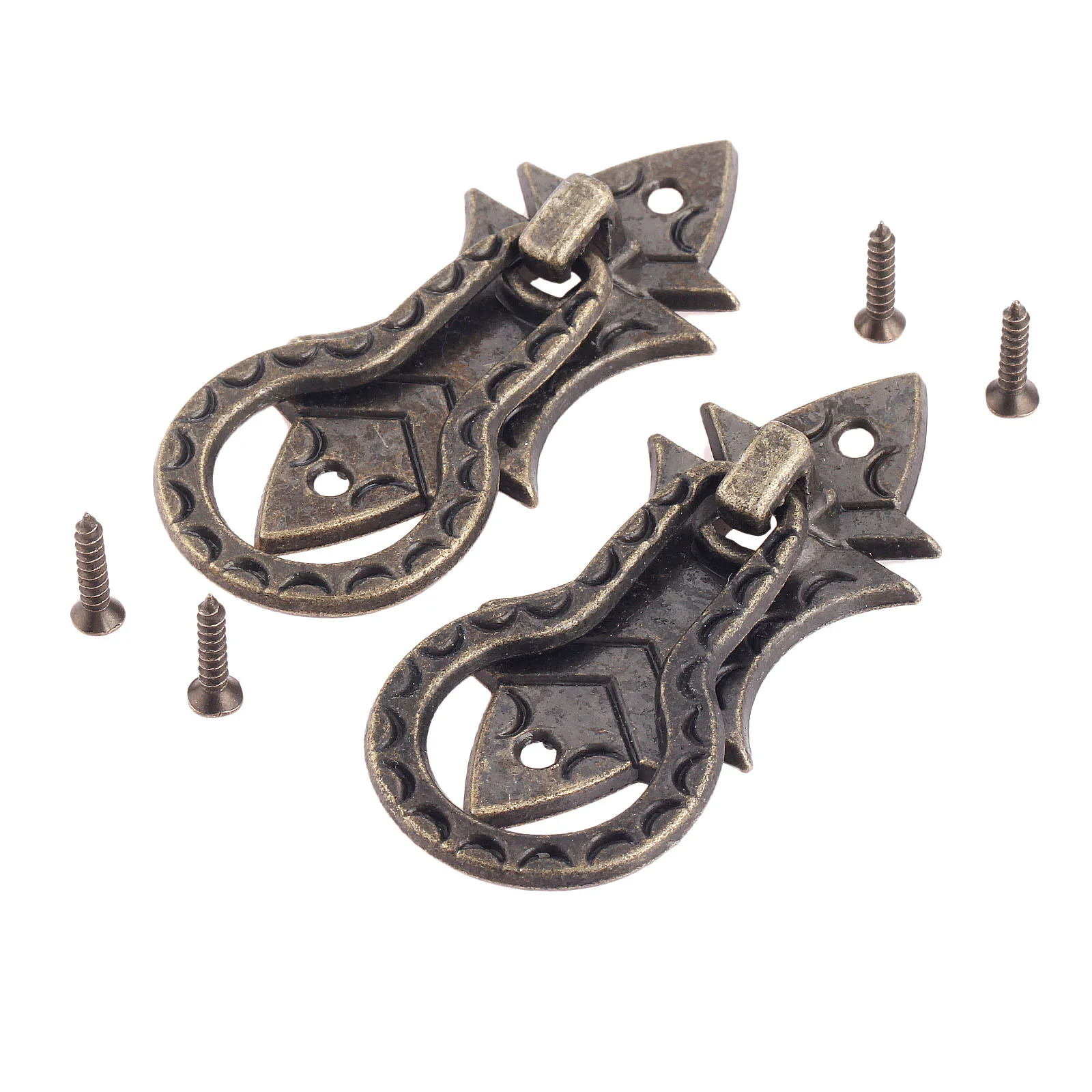 Винтажная металлическая ручка для мебели 2 шт. бронзовая ручки шкафа и выдвижной