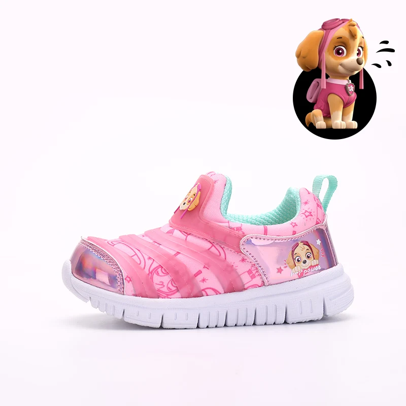 PAW Patrol/детская повседневная обувь для мальчиков; Детские кроссовки; спортивная обувь для девочек; удобная обувь для бега; размеры 18-30 - Цвет: Pink