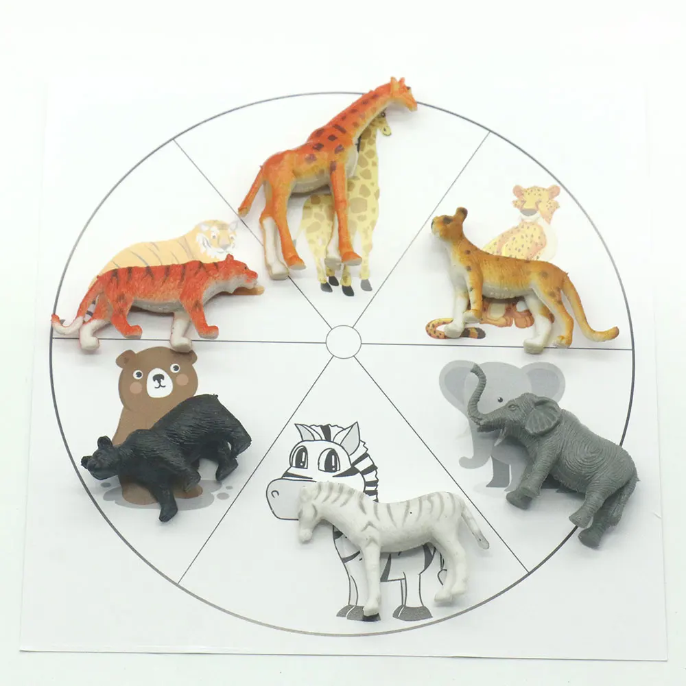 Материал Монтессори Сенсорная обучающая игра животные карты Зажимы развивающие