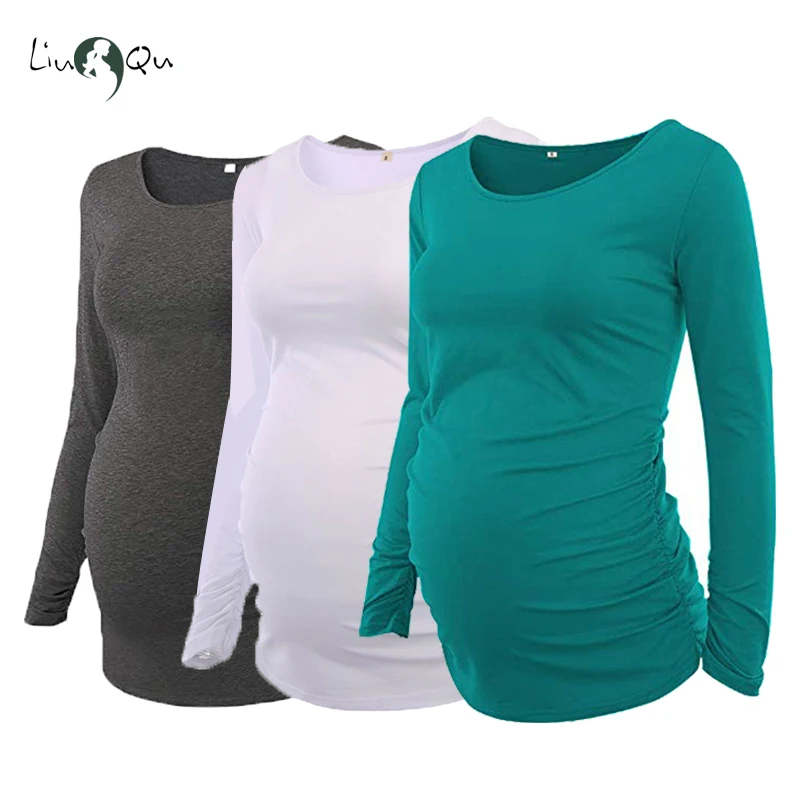 Комплект из 3 предметов женская одежда Одежда для беременных блузки однотонная