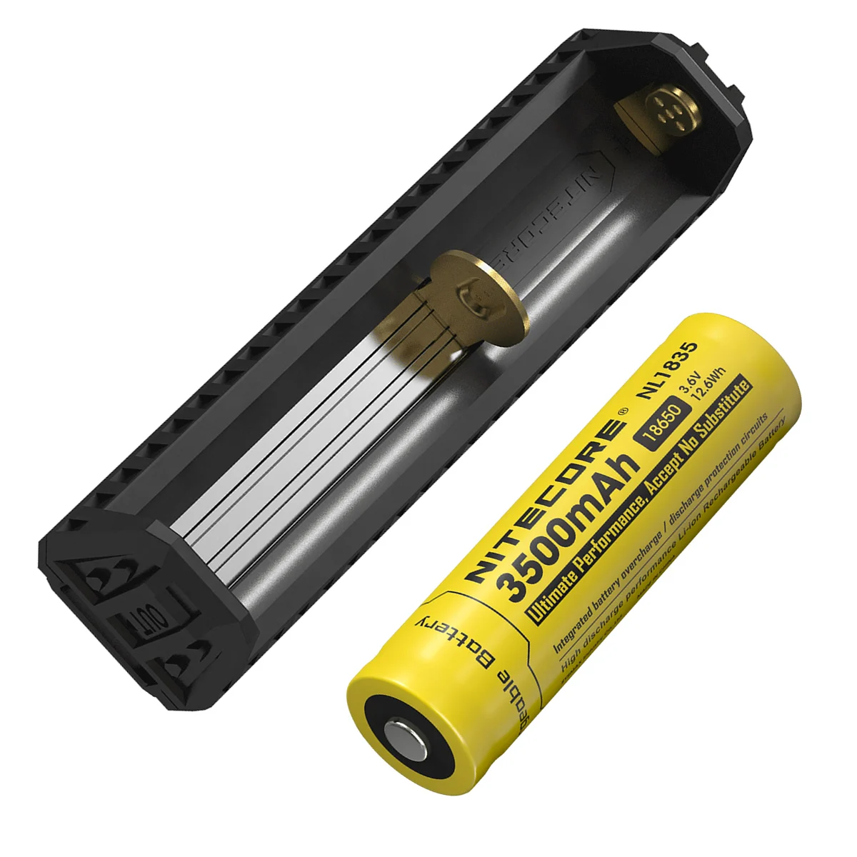 with 3500mah Battery NITECORE F1 гибкий внешний аккумулятор USB зарядное устройство Внешний дорожный адаптер питания умный литий-ионный IMR зарядное устройство - Цвет: with 3500mah Battery
