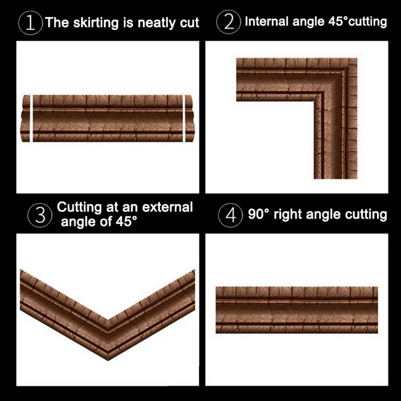 

3D Foam Wall Stickers Self Adhesive Waterproof Baseboard Wallpaper Border Wall Sticker Living Room Bedroom Home Decorations