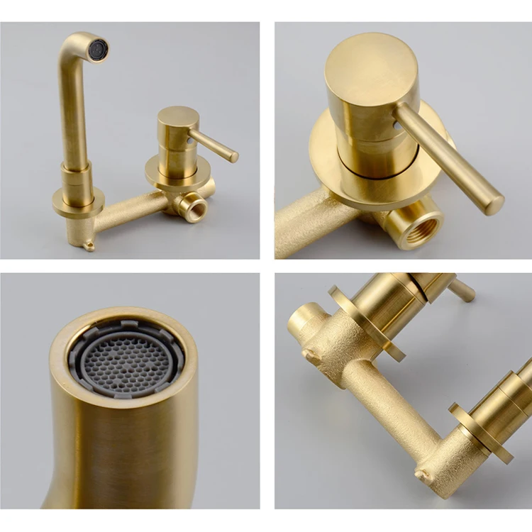 Матовый черный картина настенный кран Ванная комната для раковины носик твердая