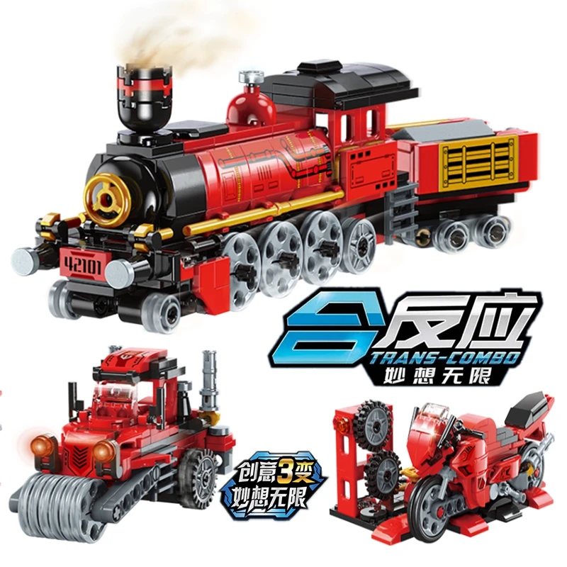 

305 шт., Детский конструктор «Поезд»