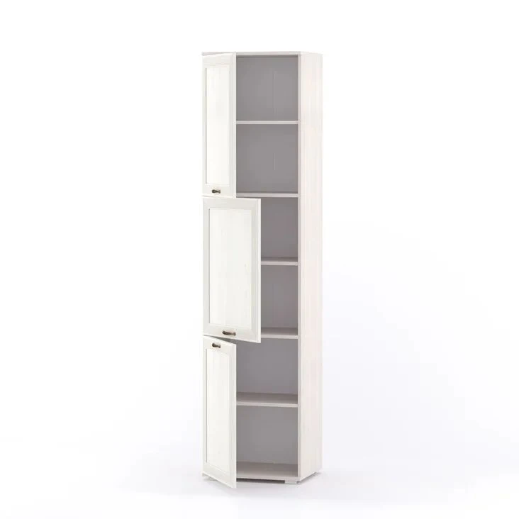 Шкаф ОЛМЕКО ШК-303 Комо вудлайн кремовый/ Masa Decor аруша венге/профиль Kroning венге