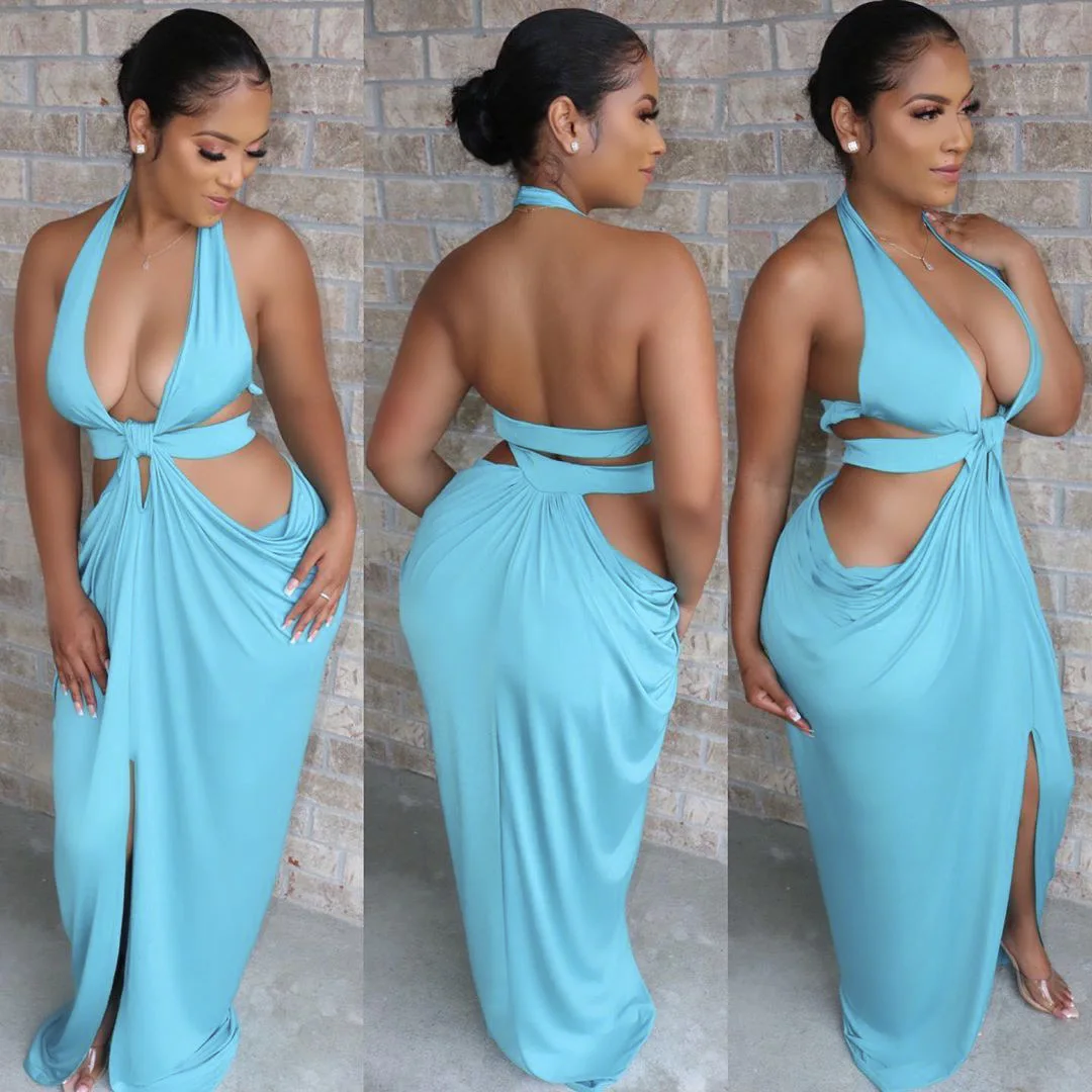 Holoow из талии с низким вырезом на спине для женщин открытыми плечами Бандажное Deepv