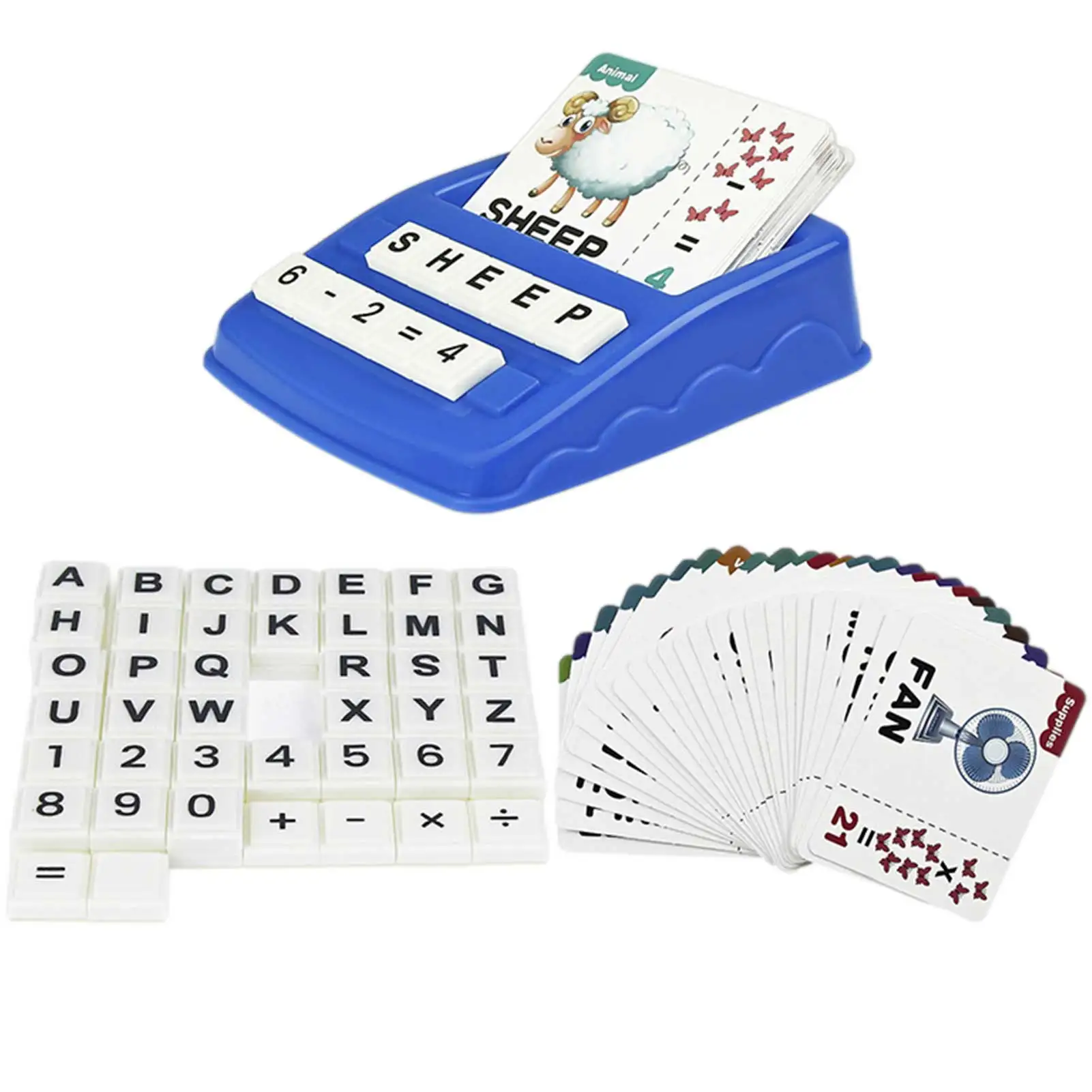 

English Letters Spell Word Game Children Educational Early Education Learning Picture Literacy Puzzle Card Machine Toy Everyone