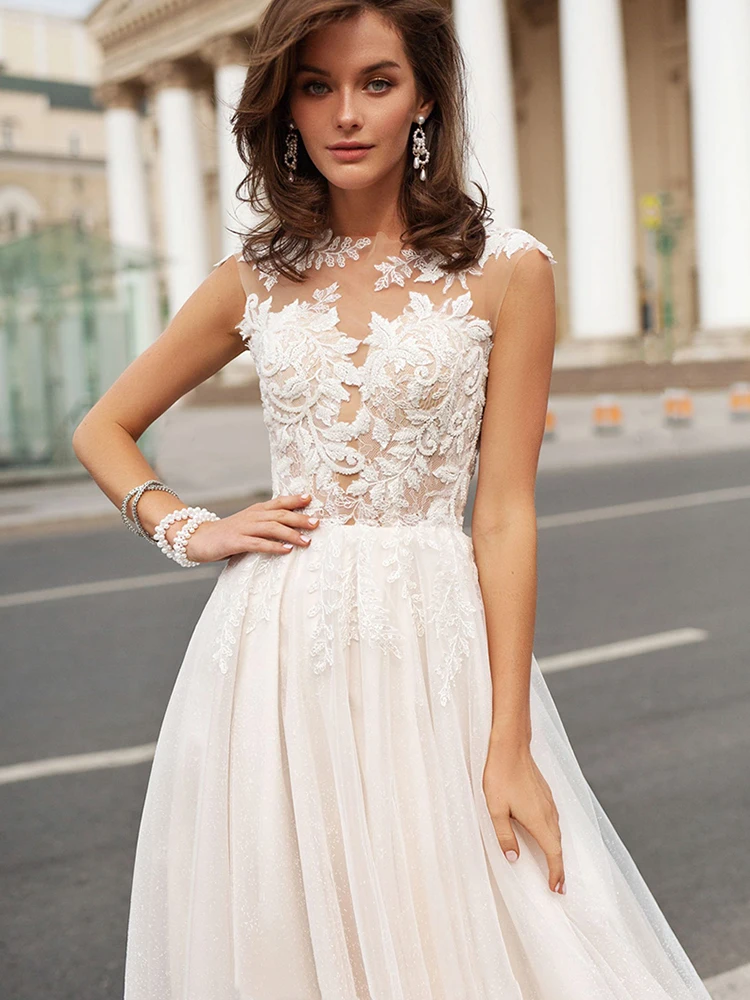 

BAZIIINGAAA Simple Wedding Dress Lace Little Beading Strapless Dress Luxury Wedding Gowns Bridal Can Be Washed Bride Dresses