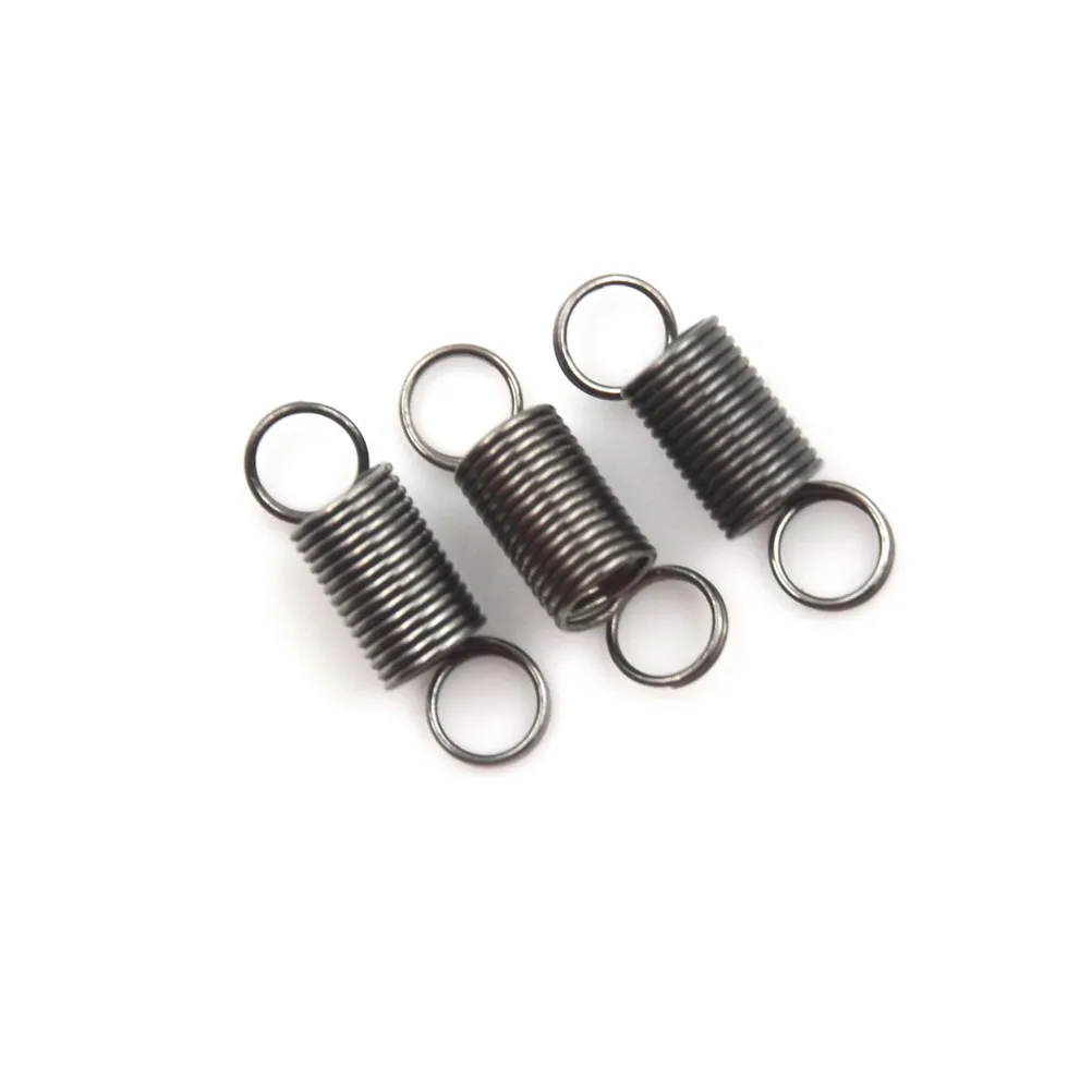 

10pcs/lot 10mm Draw To 30mm Stainless Steel Small Tension Spring With Hook For Tensile DIY Toys