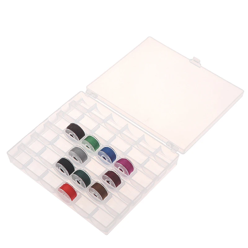 

36 Spools Sewing Machine Bobbins Empty Bobbins Spools Sewing Machine Plastic Storage Box For Home Sewing Accessories Tool New