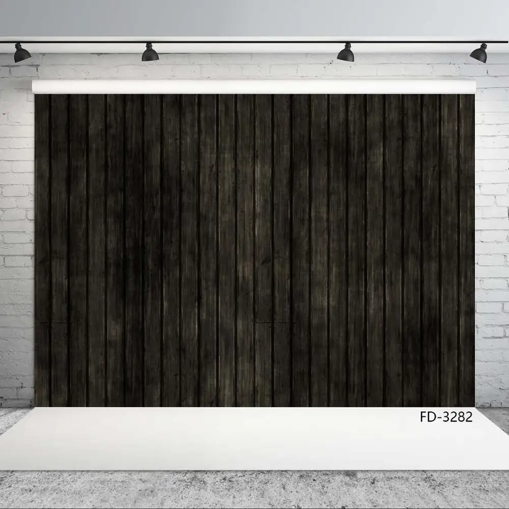 Виниловый фон для фотосъемки с изображением черных деревянных досок фотосессии