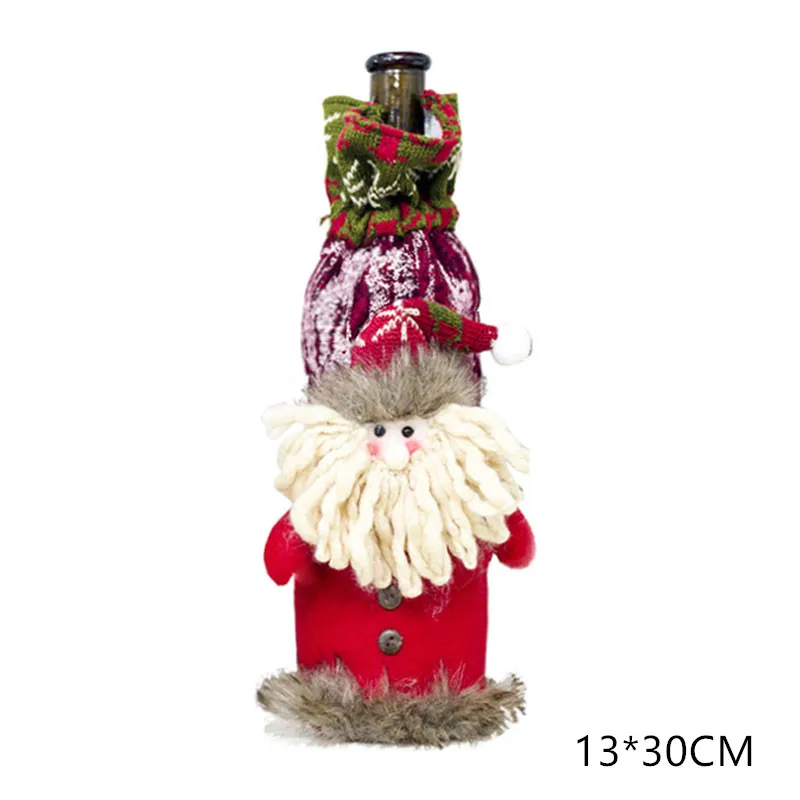 Santa Новогодняя Рождественская бутылка вина, пылезащитный чехол, подарок Санта-Клауса, рождественские украшения для дома, декор для обеденного стола - Цвет: Santa