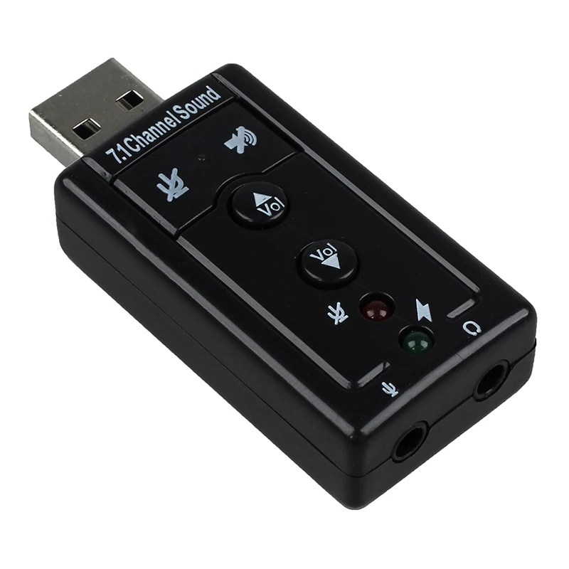 Черная звуковая карта 7 1 внешний USB 2 0 аудио адаптер драйверы CD|Звуковые карты| |