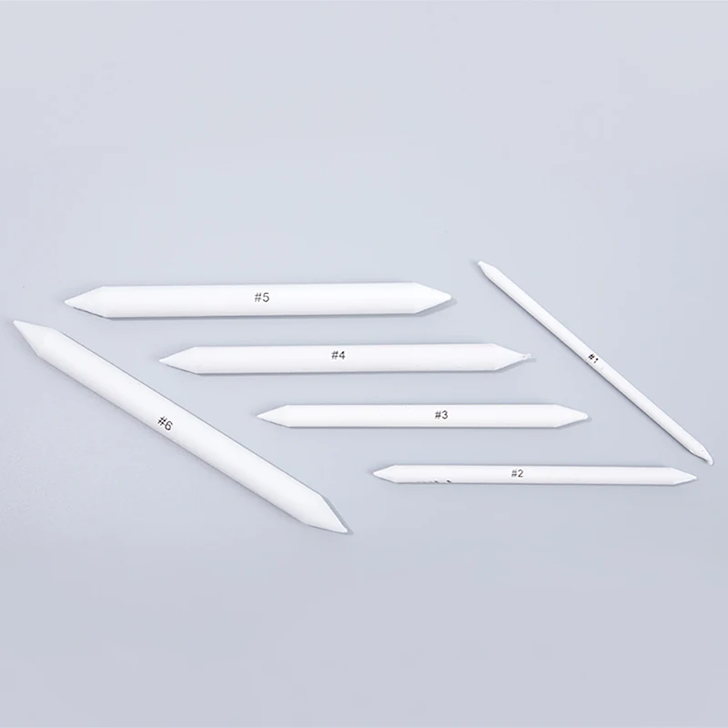 

6PCS Blending Smudge Stump Stick Tortillon Sketch Art White Drawing Pen Tool Rice Paper Art Supplies