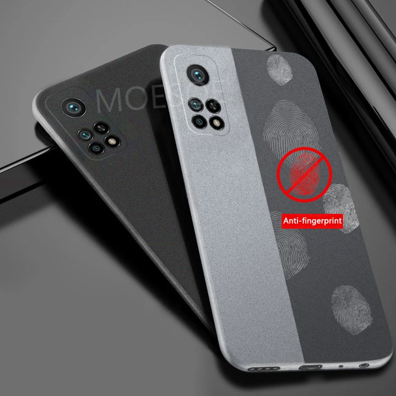 Solid Plain Sandstone Matte Case For Xiaomi Redmi Note 11 10 9 Pro Mi 11 Lite 5G NE 11T 10T Poco X3 X4 Pro F3 Soft Silicon Cover