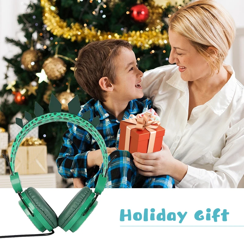 Беспроводные наушники с динозавром для мальчиков Проводная игровая гарнитура